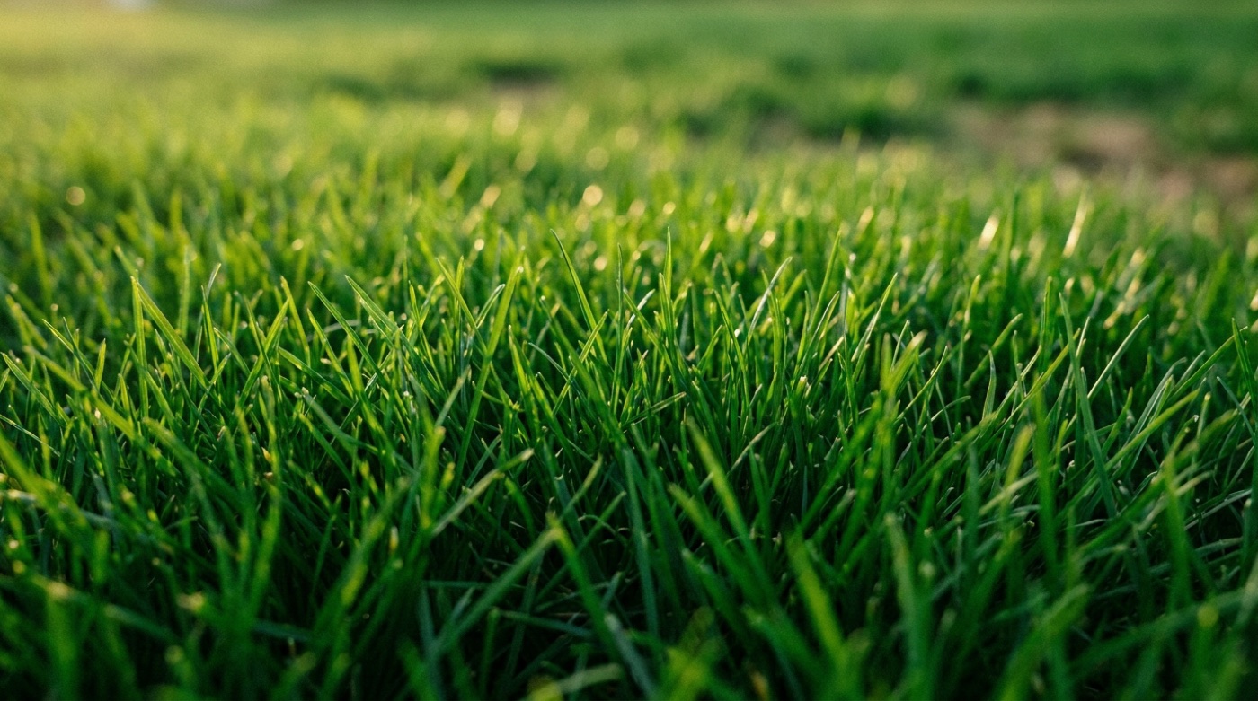 Dense, well-fed green turf
